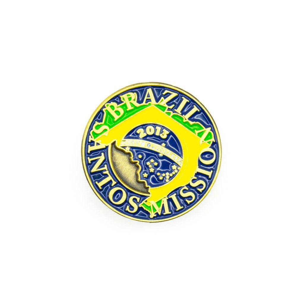 brazil santos mission pin