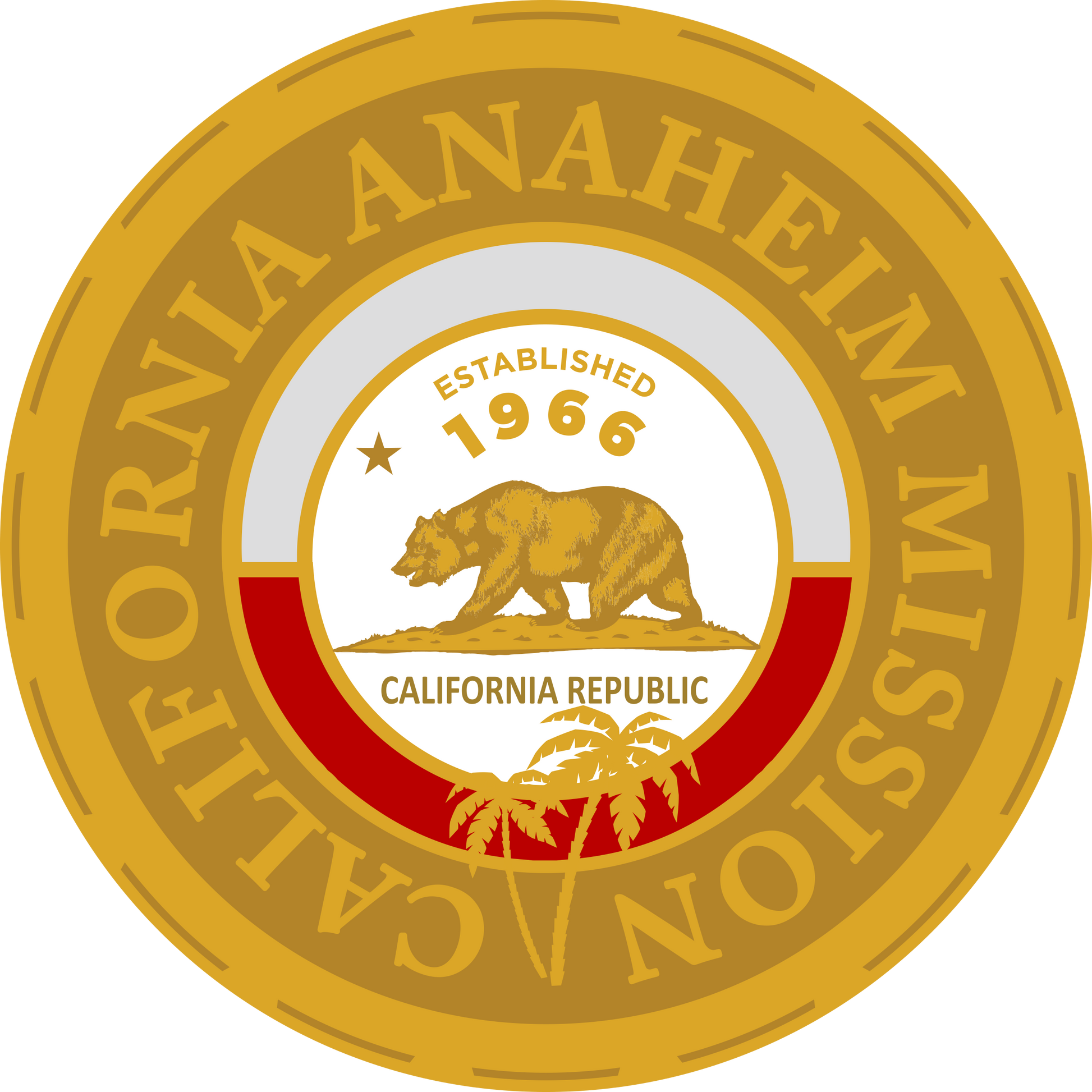 california anaheim mission decal