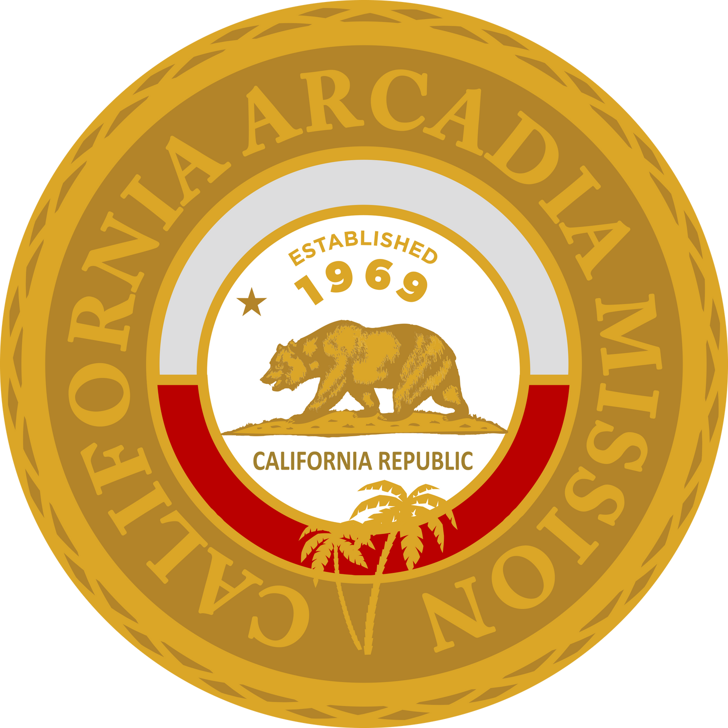 california arcadia mission decal