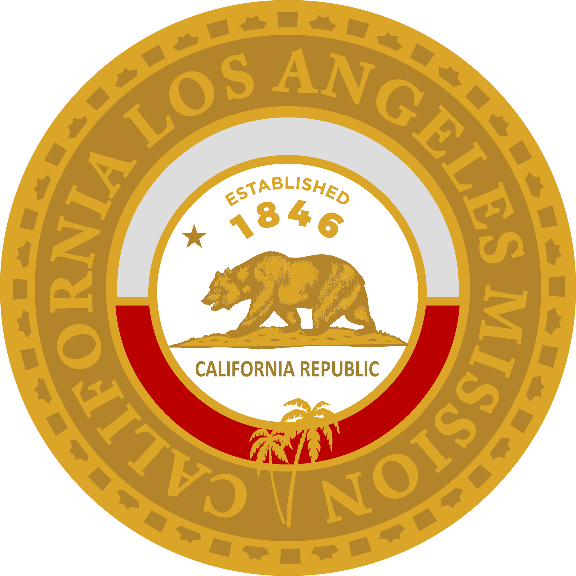 california los angeles mission decal