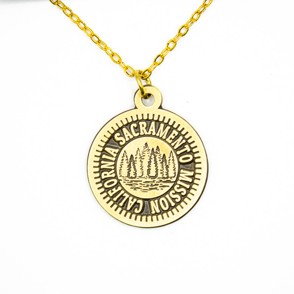 california sacramento mission necklace