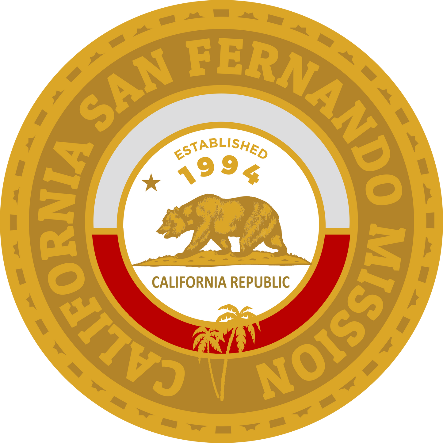 california san fernando mission decal