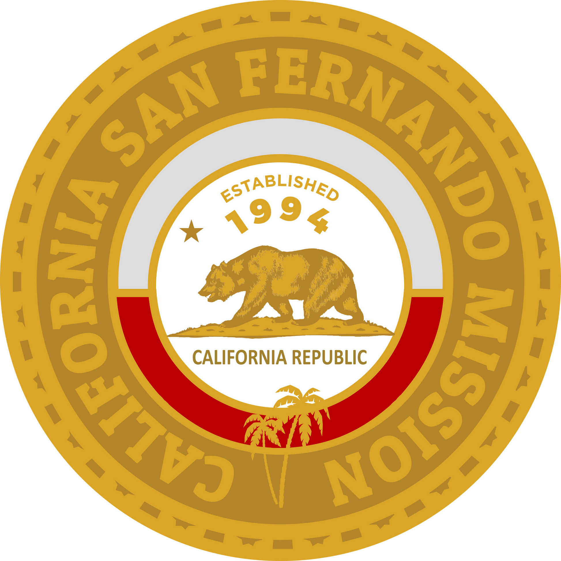 california san fernando mission decal