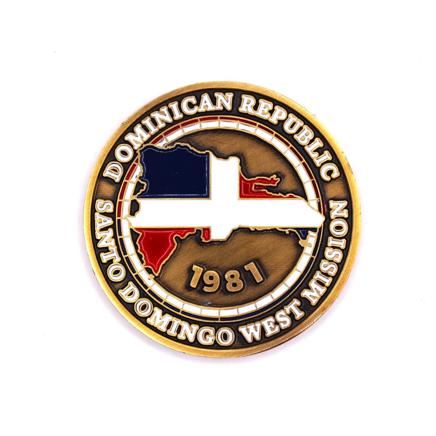 dominican republic santo domingo west mission coin