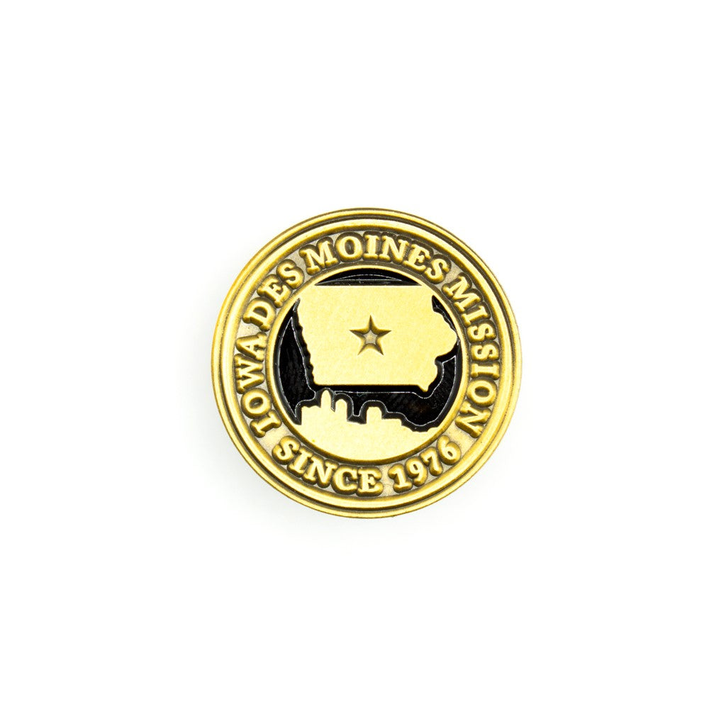 iowa des moines mission pin