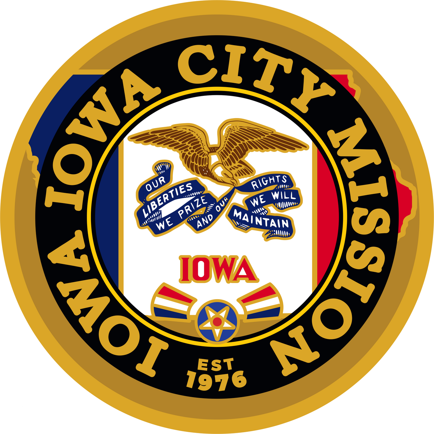 iowa iowa city mission decal
