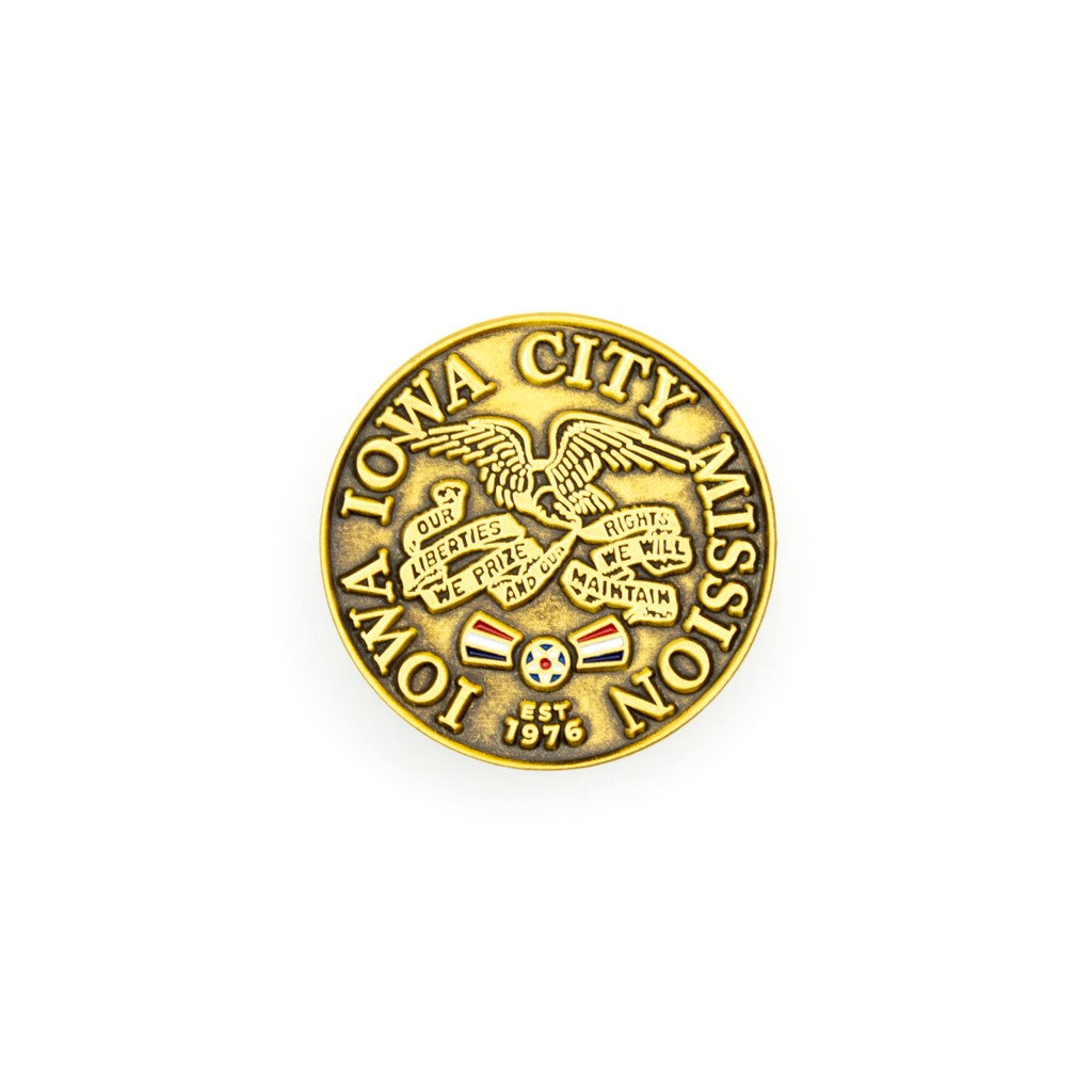 iowa iowa city mission pin