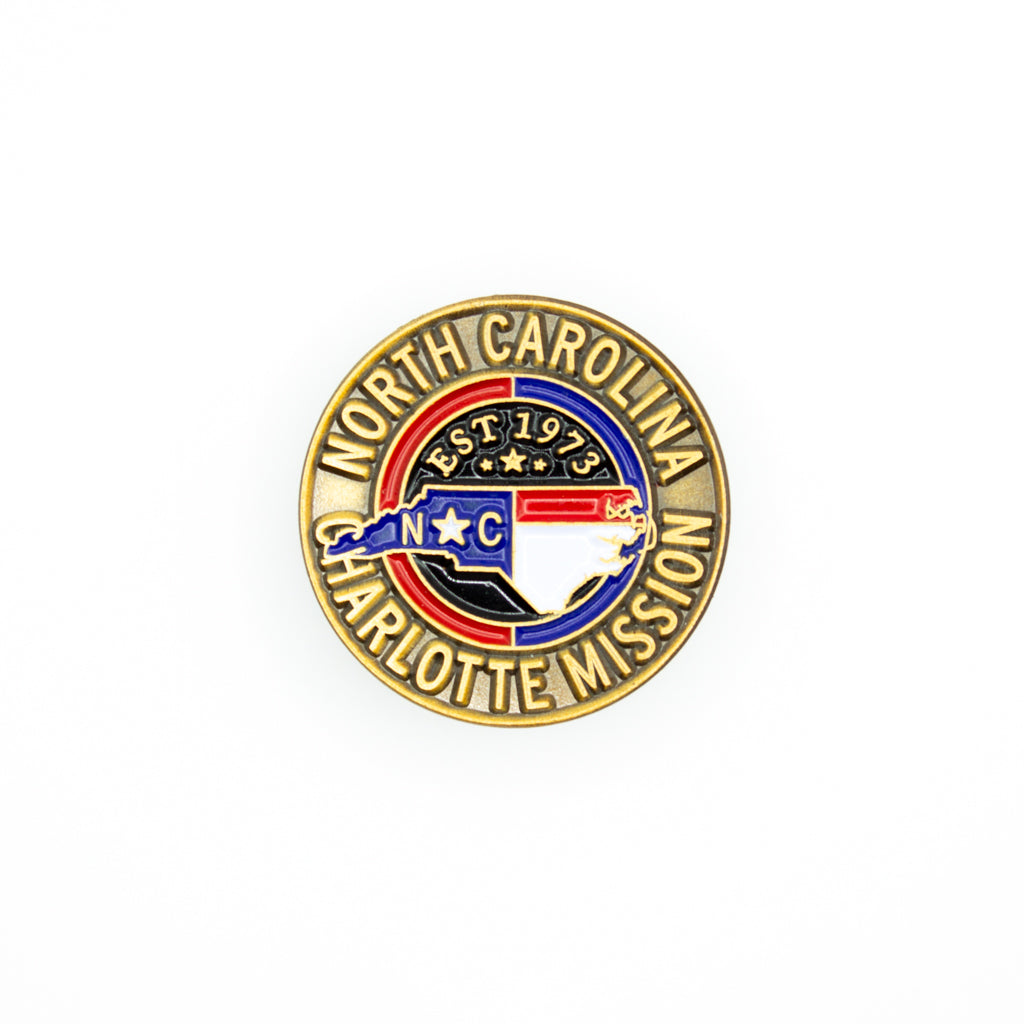 north carolina charlotte mission pin