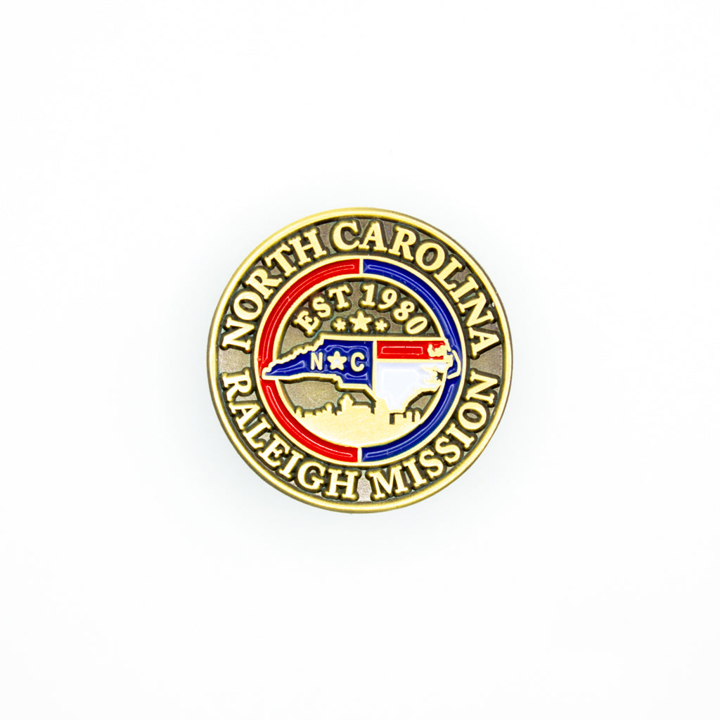 north carolina raleigh mission pin