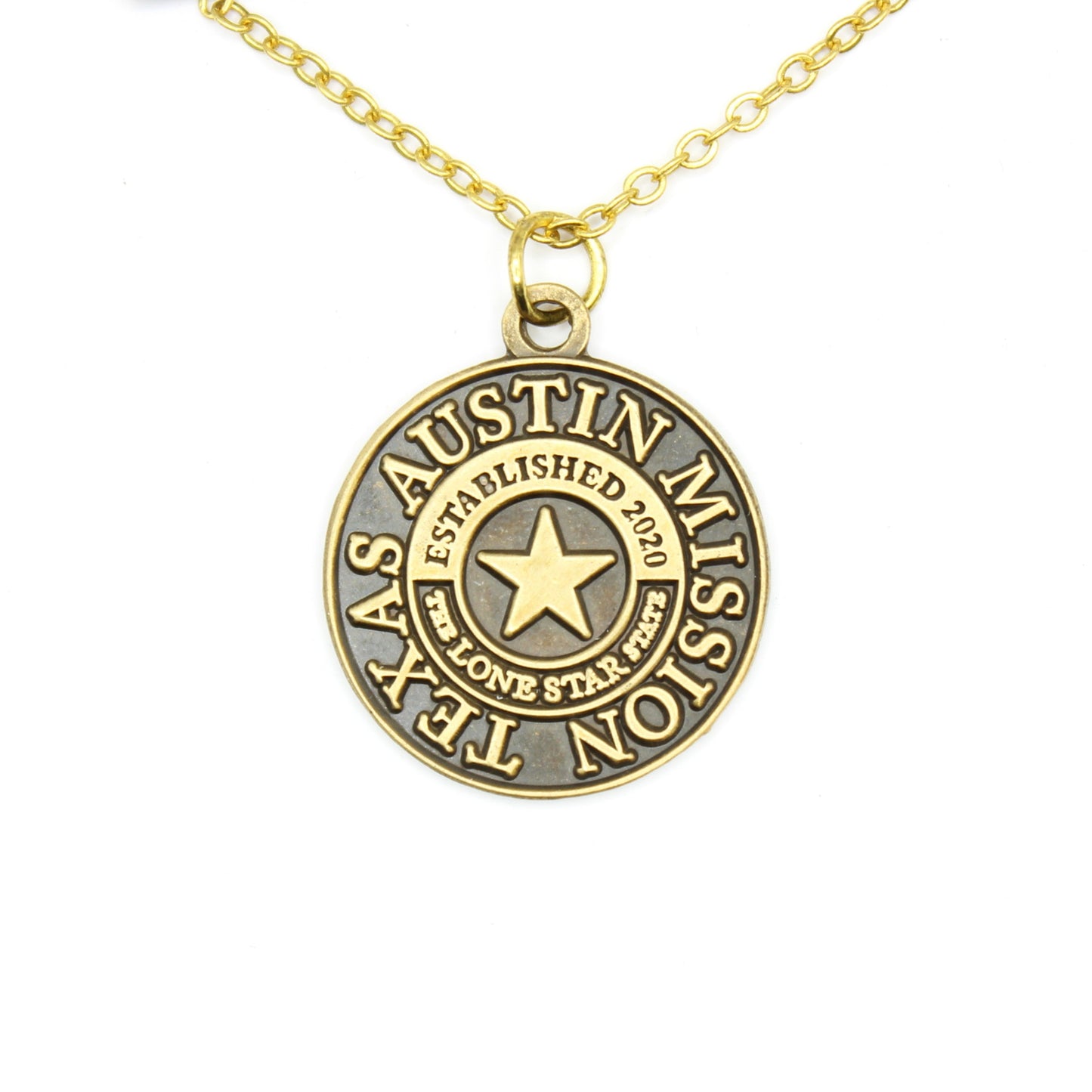 texas austin mission necklace