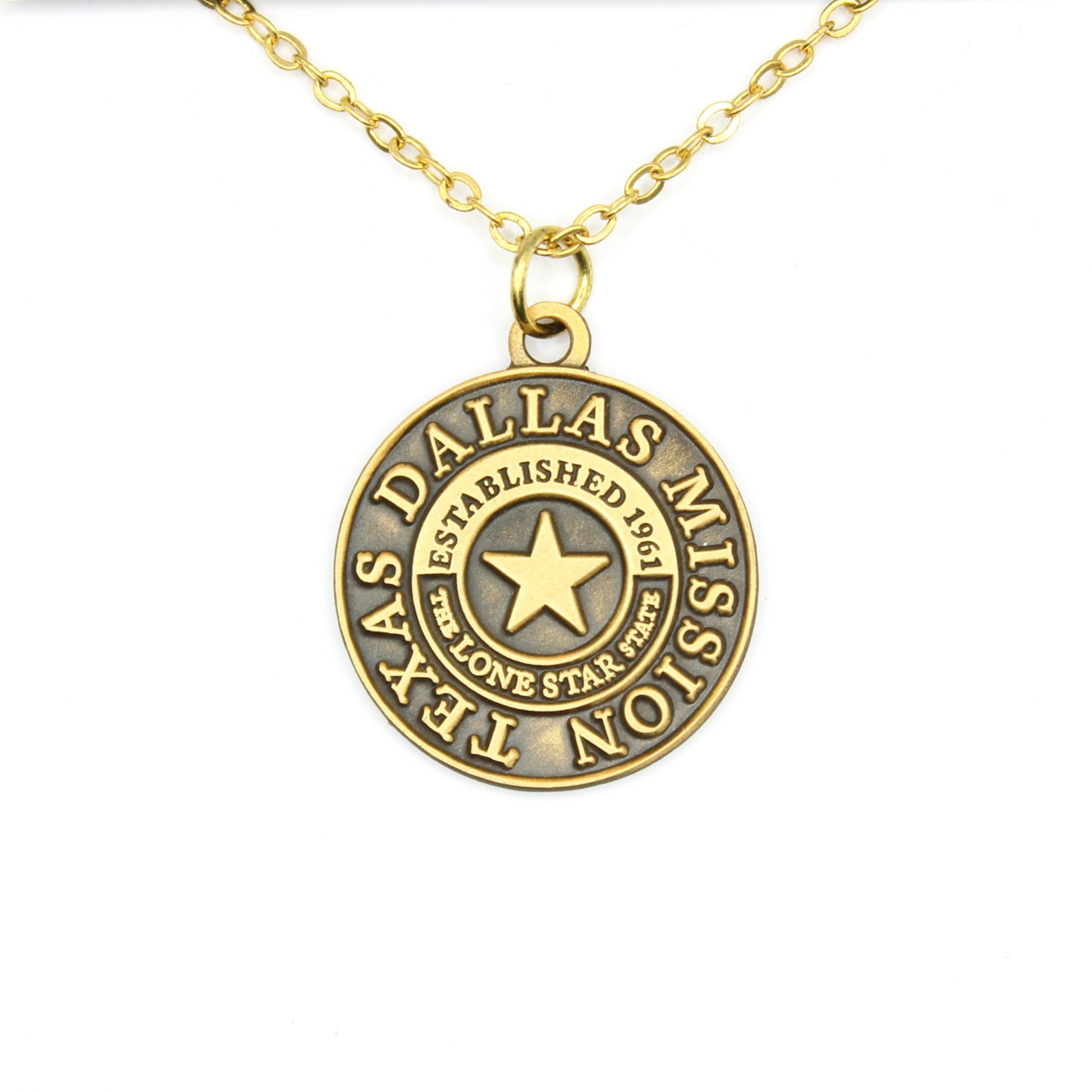 texas dallas mission necklace