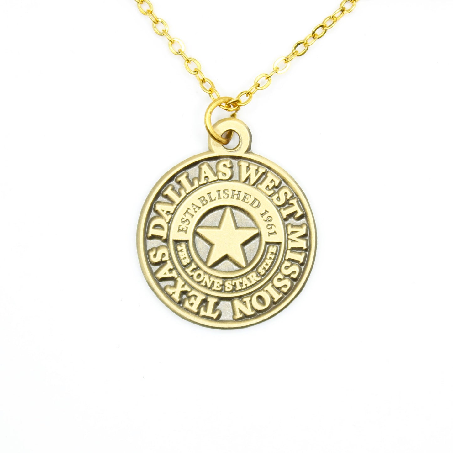 texas dallas west mission necklace