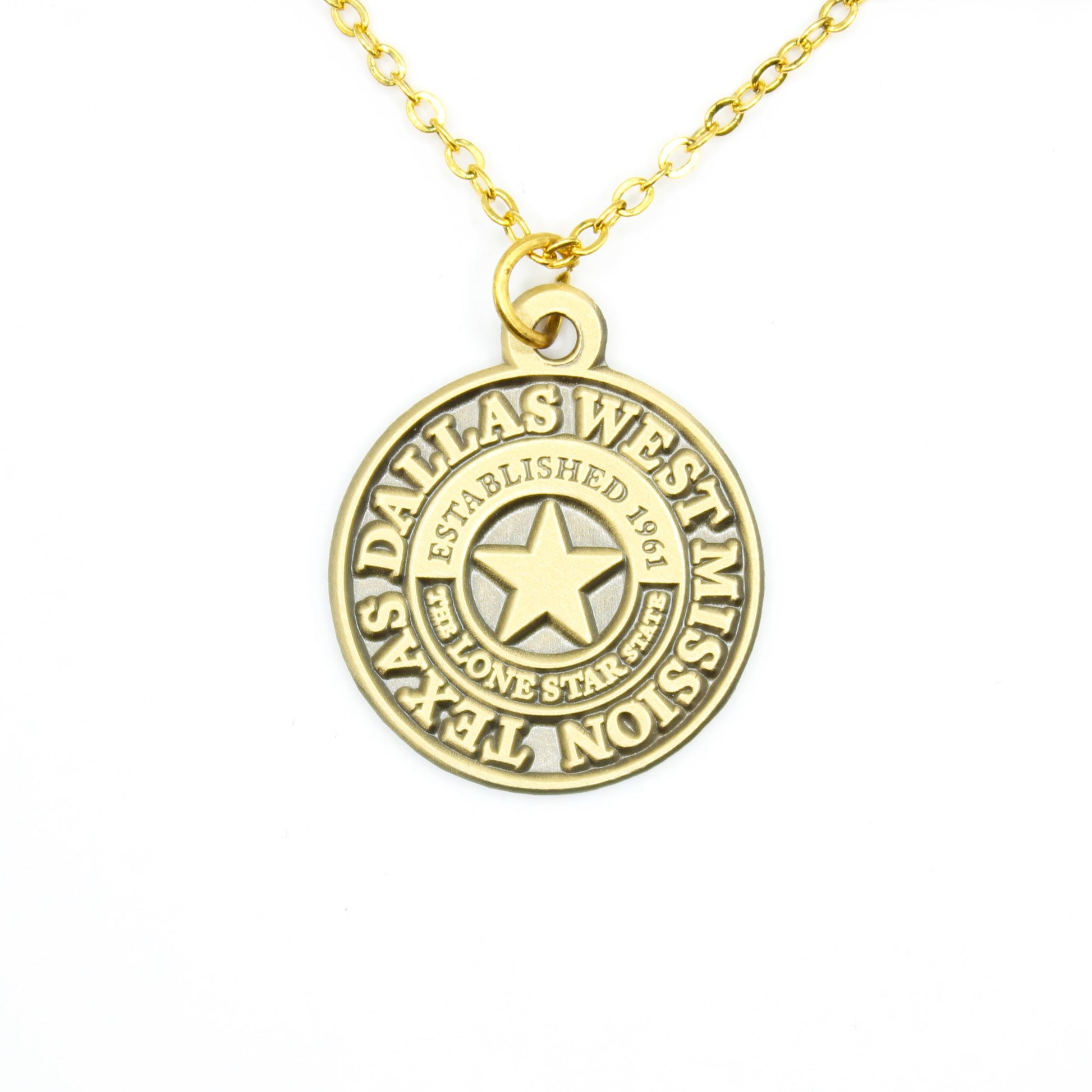 texas dallas west mission necklace
