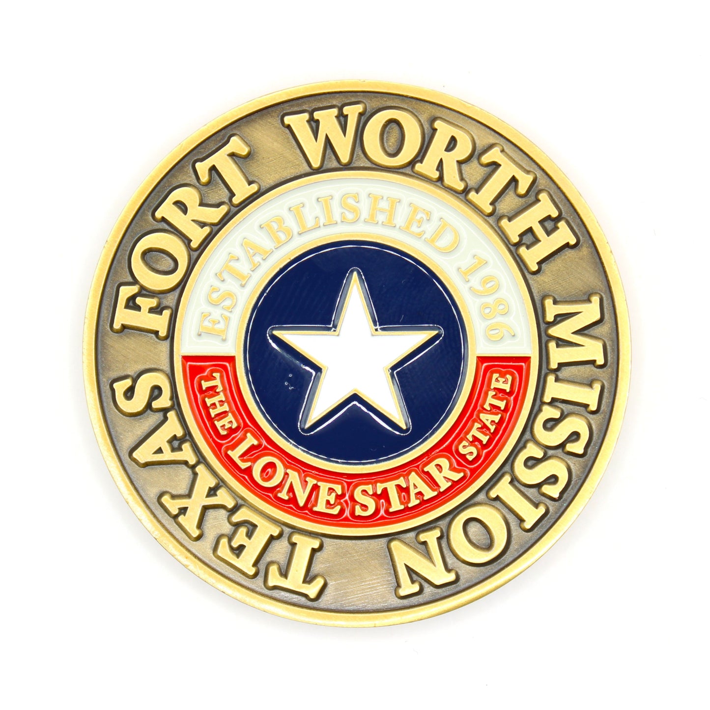 texas fort worth mission coin