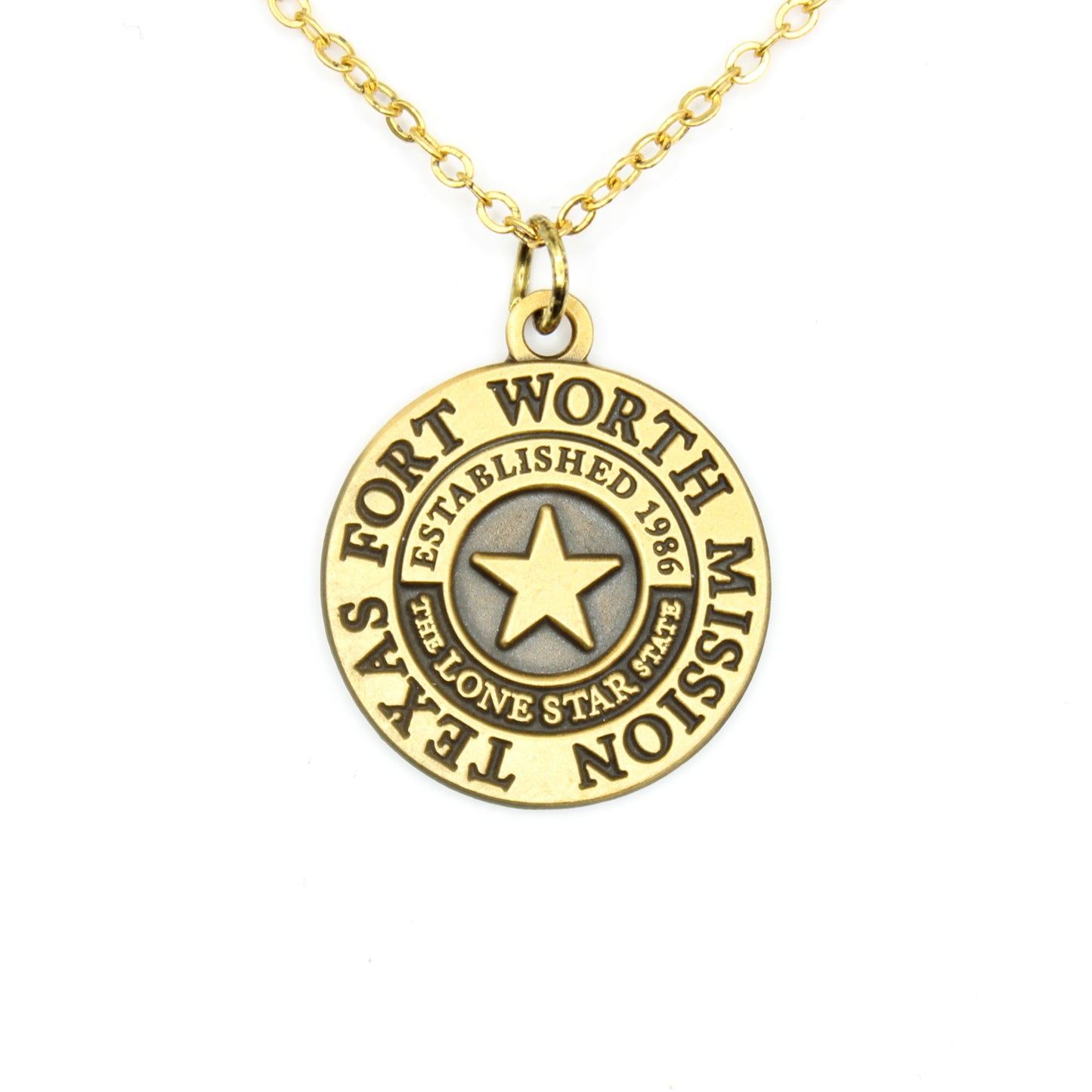 texas fort worth mission necklace