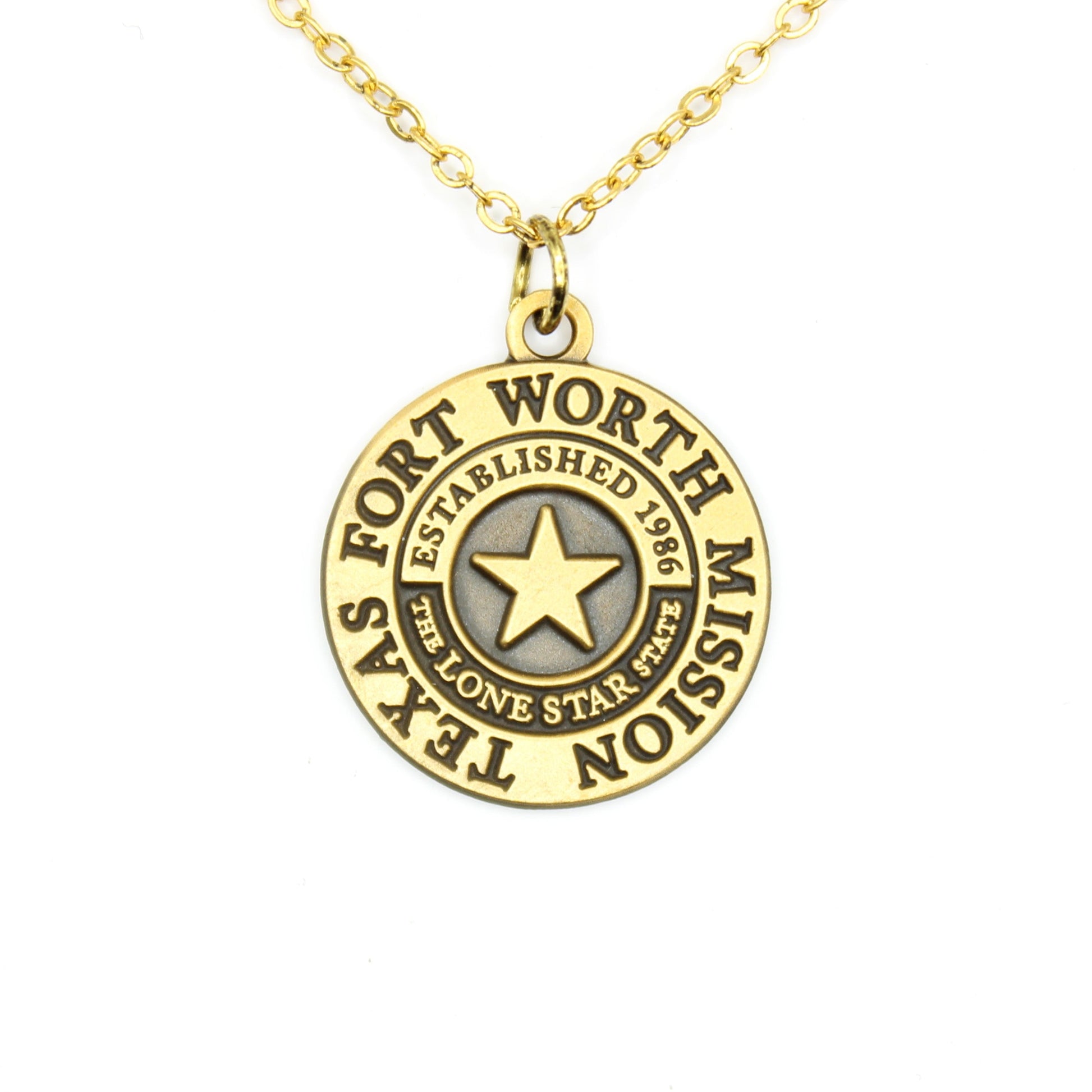 texas fort worth mission necklace