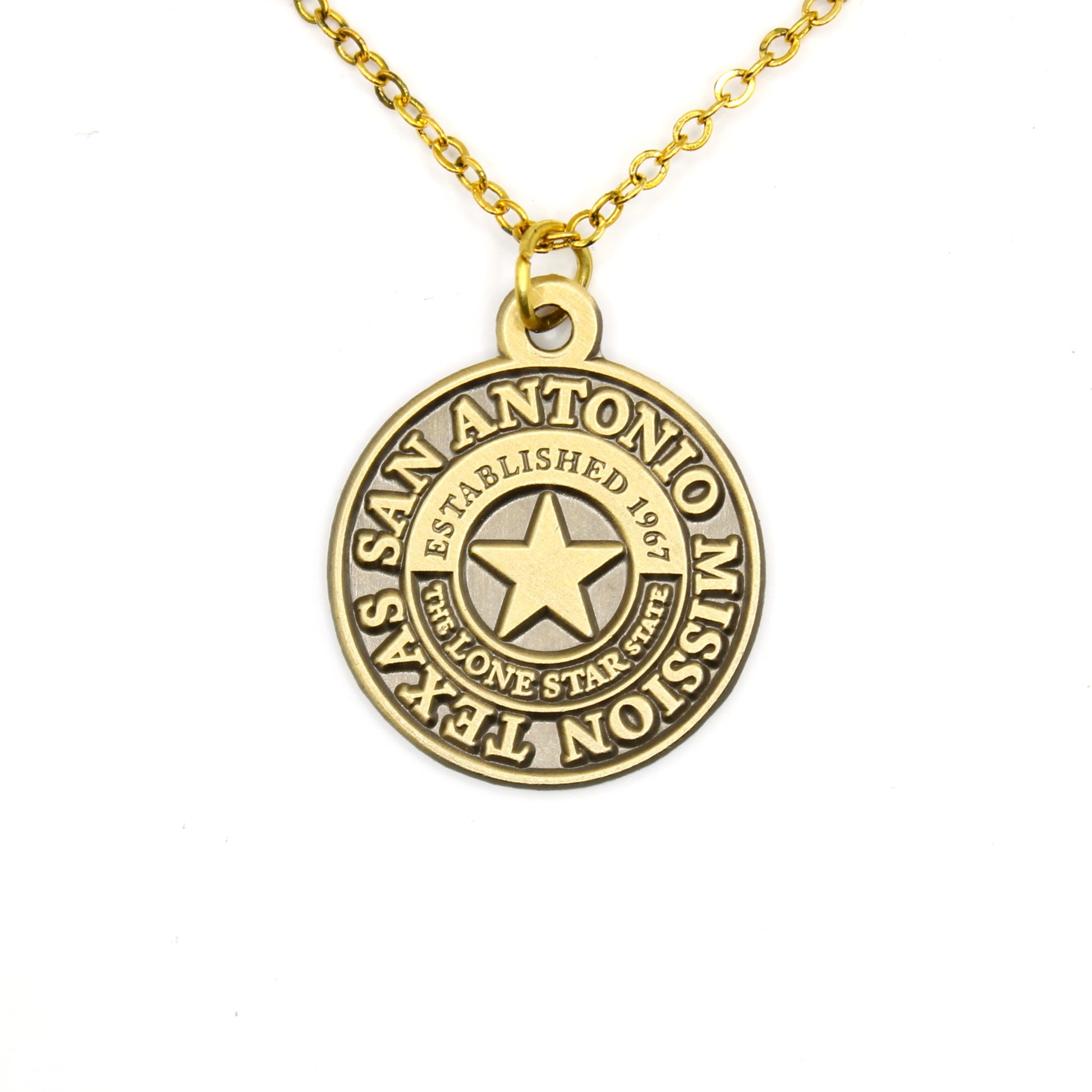 texas san antonio mission necklace