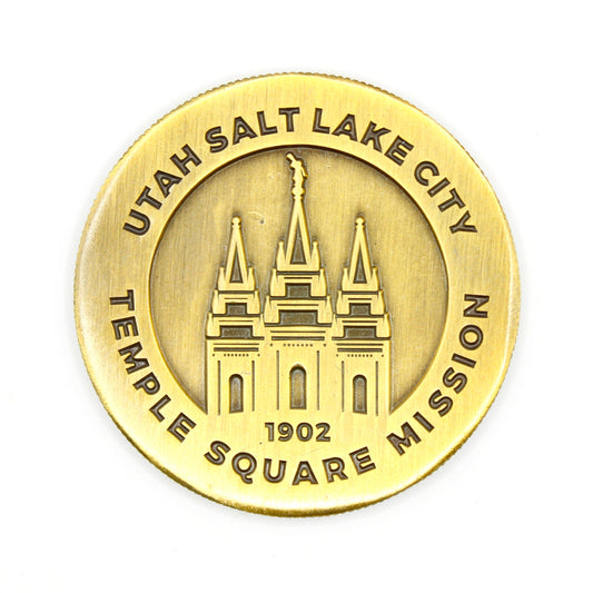 utah salt lake city temple square mission coin
